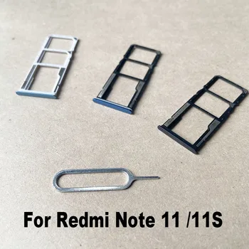 Оригинальный новый лоток для sim-карт для Xiaomi Redmi Note 11 11S, держатель слота, разъем адаптера, Замена запасных частей